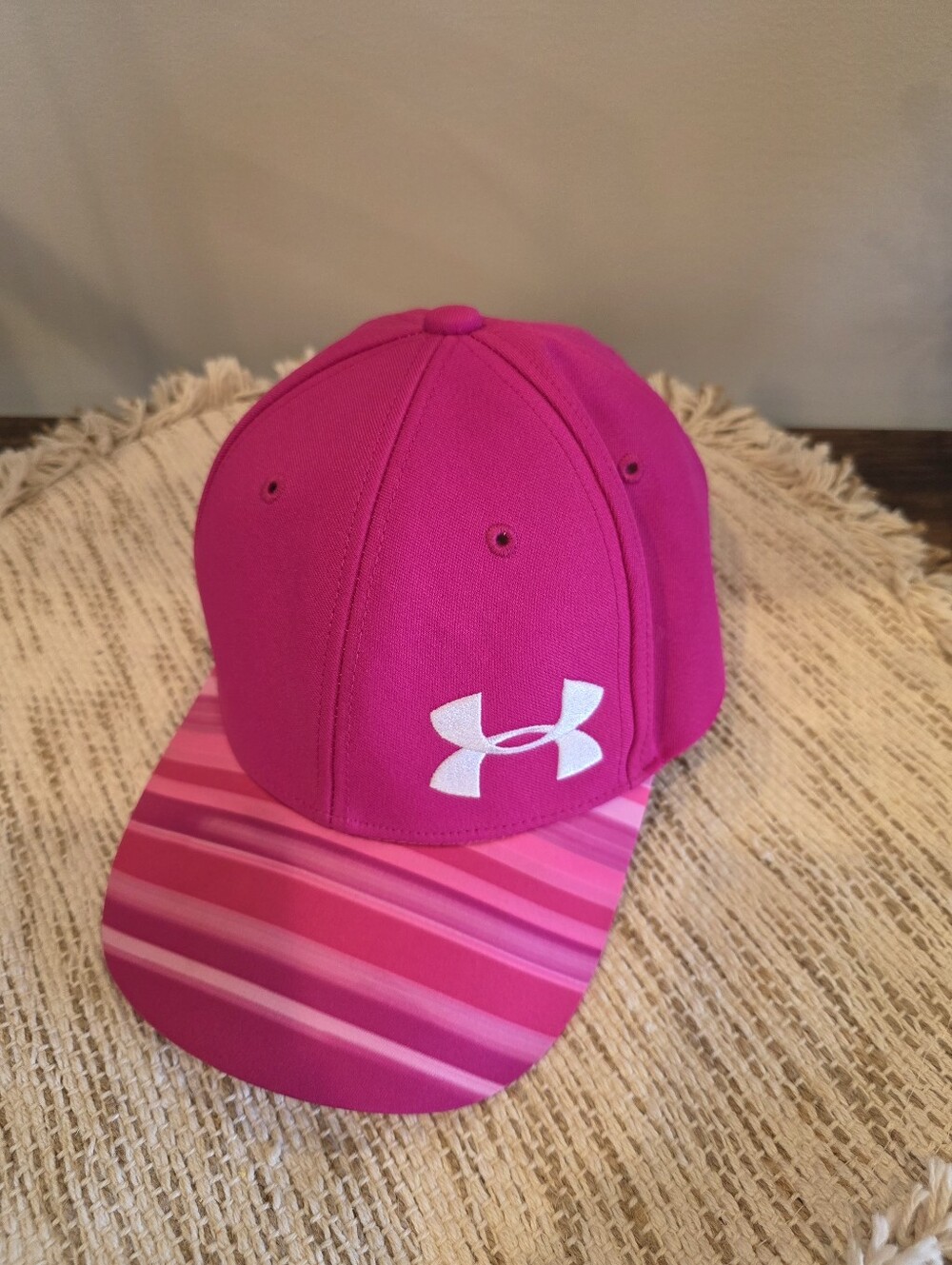 Girls Youth Pink Under Armour Adjustable Baseball Cap